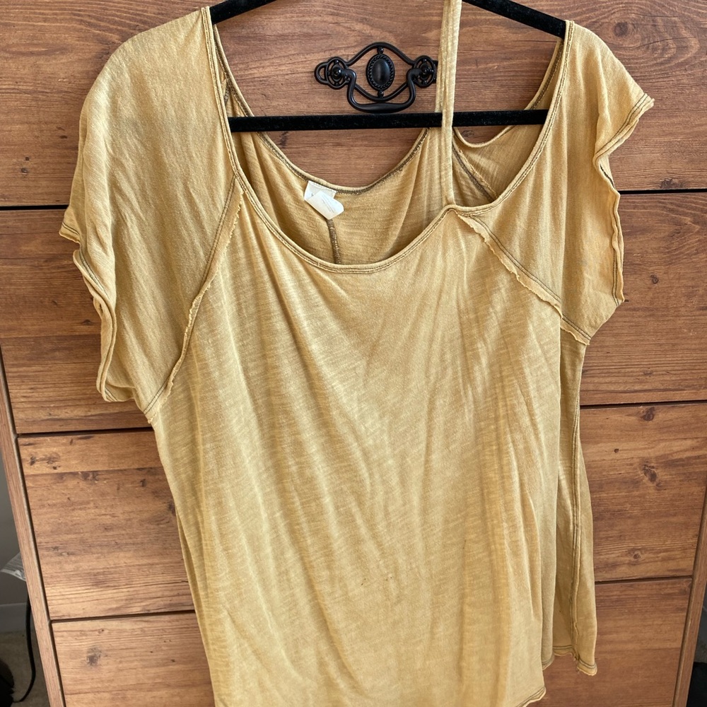 Free people cold shoulder t shirt  - Fits as XL